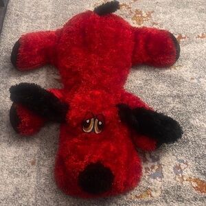 Fluffy Red Dog Plush Toy